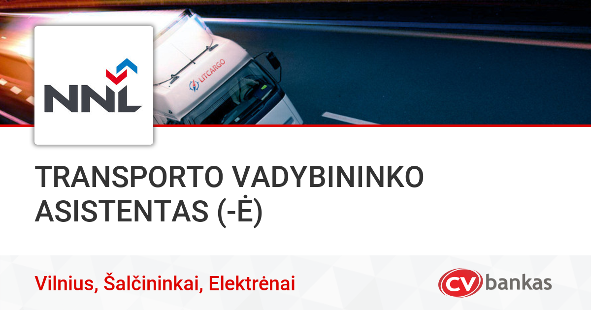 Transporto vadybininko asistentas