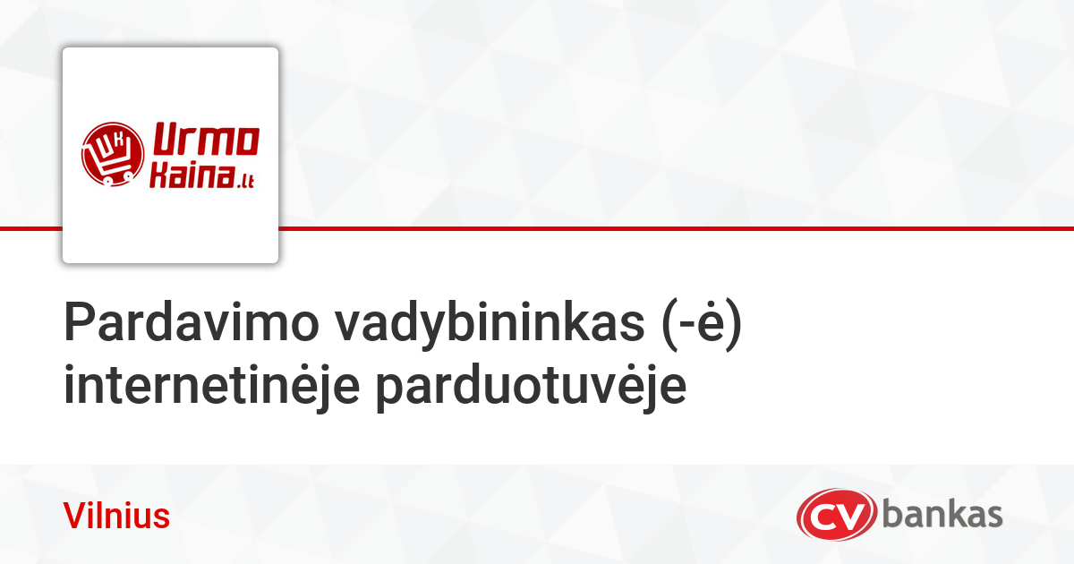 Internetinės parduotuvės vilniuje