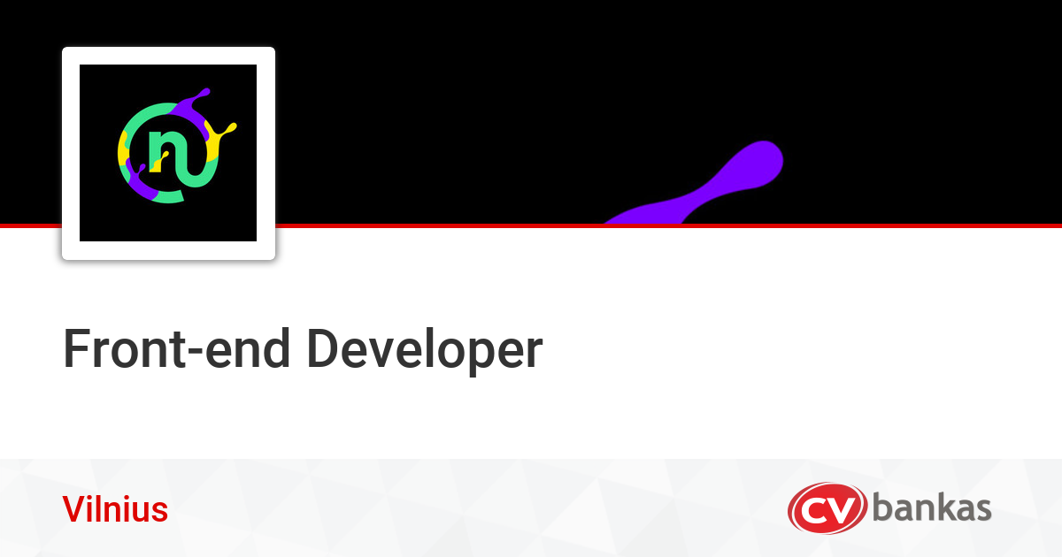 Front end developer darbas