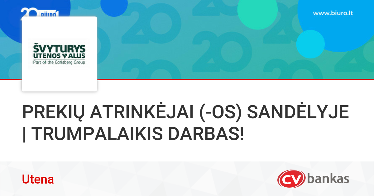 Darbas Utenoje () Darbas Utenoje