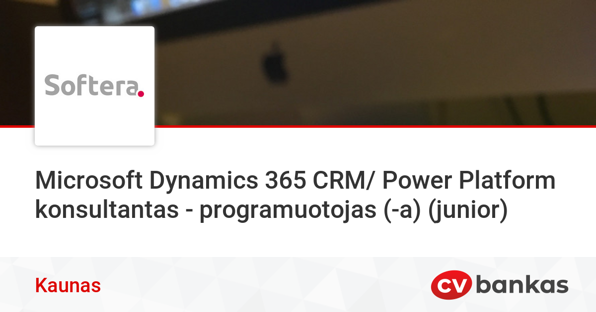 Dynamicsjo Microsoft Dynamics 365 CRM/ Power Platform konsultantas ...
